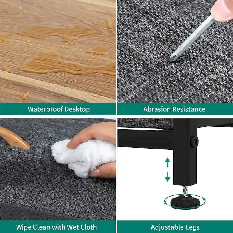 Commode multifonction à 7 tiroirs, grise, avec 7 tiroirs