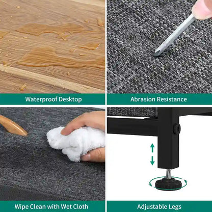 Commode multifonction à 7 tiroirs, grise, avec 7 tiroirs