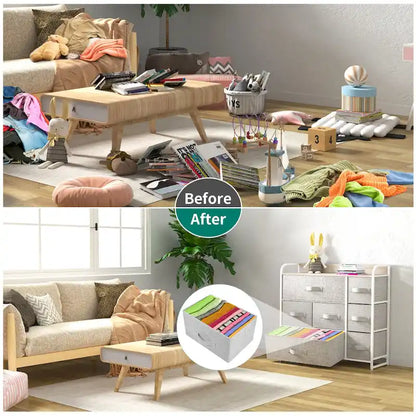 Commode multifonction à 7 tiroirs, grise, avec 7 tiroirs