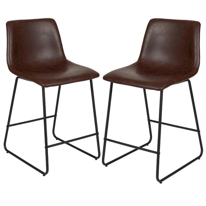 Tabourets de bar modernes rembourrés (lot de 2)