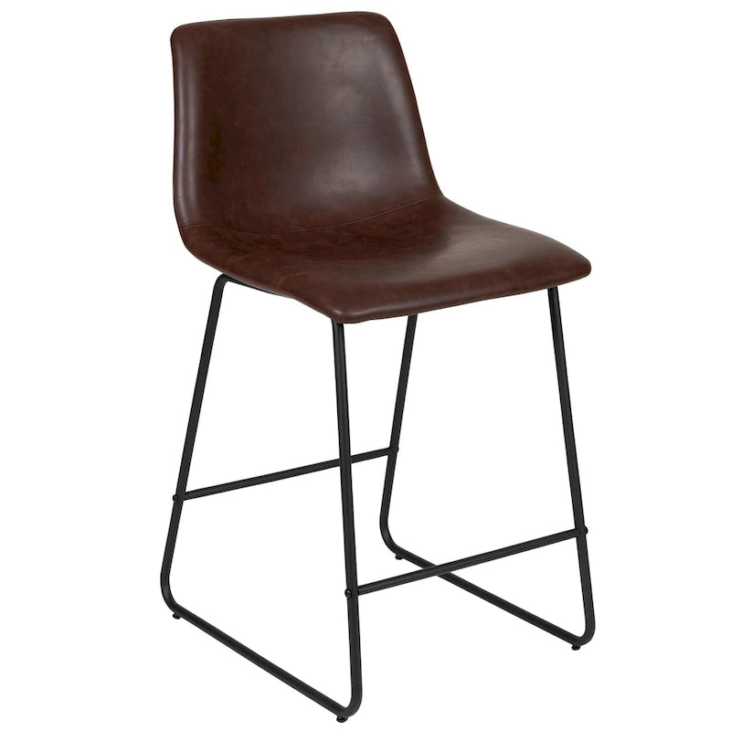 Tabourets de bar modernes rembourrés (lot de 2)