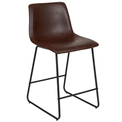 Tabourets de bar modernes rembourrés (lot de 2)
