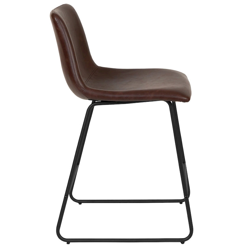Tabourets de bar modernes rembourrés (lot de 2)