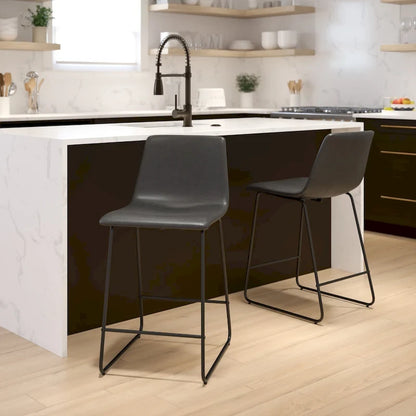Tabourets de bar modernes rembourrés (lot de 2)