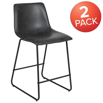 Tabourets de bar modernes rembourrés (lot de 2)