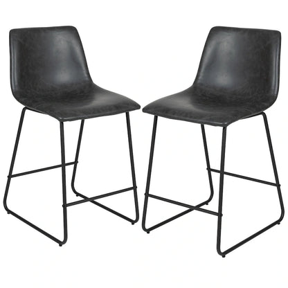 Tabourets de bar modernes rembourrés (lot de 2)