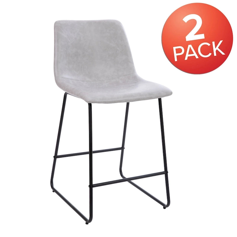 Tabourets de bar modernes rembourrés (lot de 2)