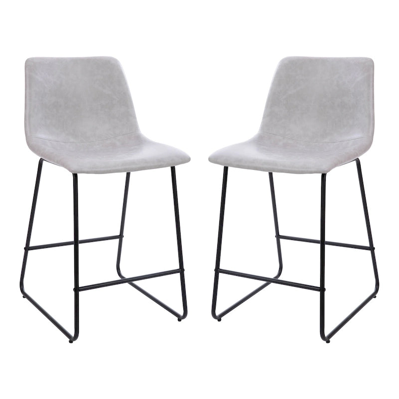 Tabourets de bar modernes rembourrés (lot de 2)