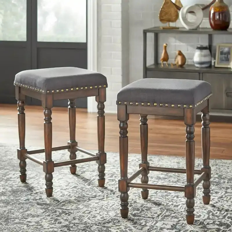 Tabouret de comptoir Lifestorey Grafton à pieds tournés (lot de 2)