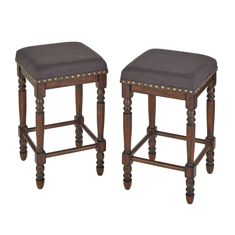 Tabouret de comptoir Lifestorey Grafton à pieds tournés (lot de 2)