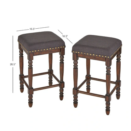 Tabouret de comptoir Lifestorey Grafton à pieds tournés (lot de 2)