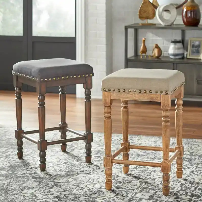 Tabouret de comptoir Lifestorey Grafton à pieds tournés (lot de 2)