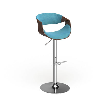 Tabouret de bar réglable Carson Carrington Sauda en noyer, style moderne du milieu du siècle