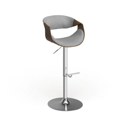 Tabouret de bar réglable Carson Carrington Sauda en noyer, style moderne du milieu du siècle