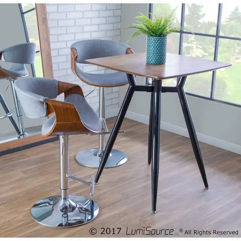 Tabouret de bar réglable Carson Carrington Sauda en noyer, style moderne du milieu du siècle
