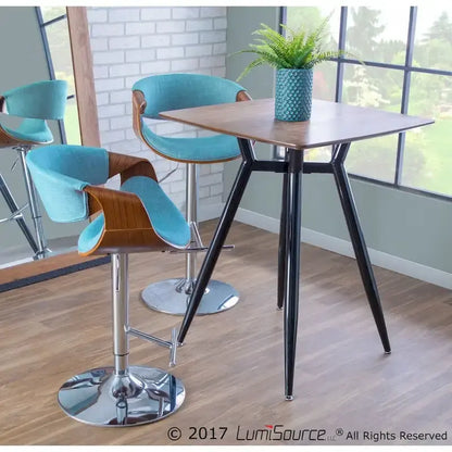 Tabouret de bar réglable Carson Carrington Sauda en noyer, style moderne du milieu du siècle