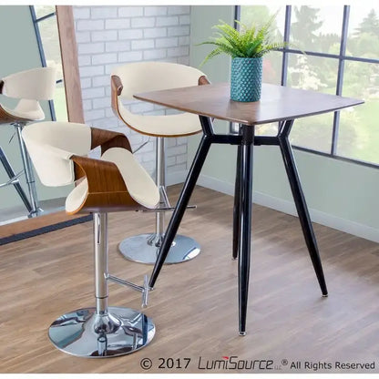 Tabouret de bar réglable Carson Carrington Sauda en noyer, style moderne du milieu du siècle