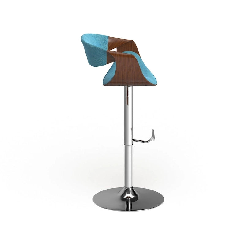 Tabouret de bar réglable Carson Carrington Sauda en noyer, style moderne du milieu du siècle