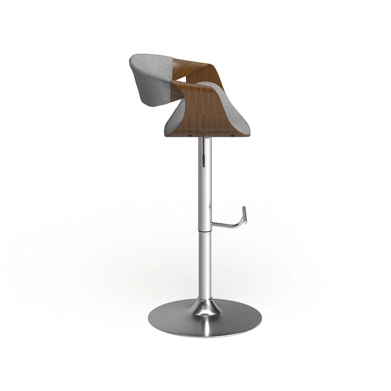 Tabouret de bar réglable Carson Carrington Sauda en noyer, style moderne du milieu du siècle