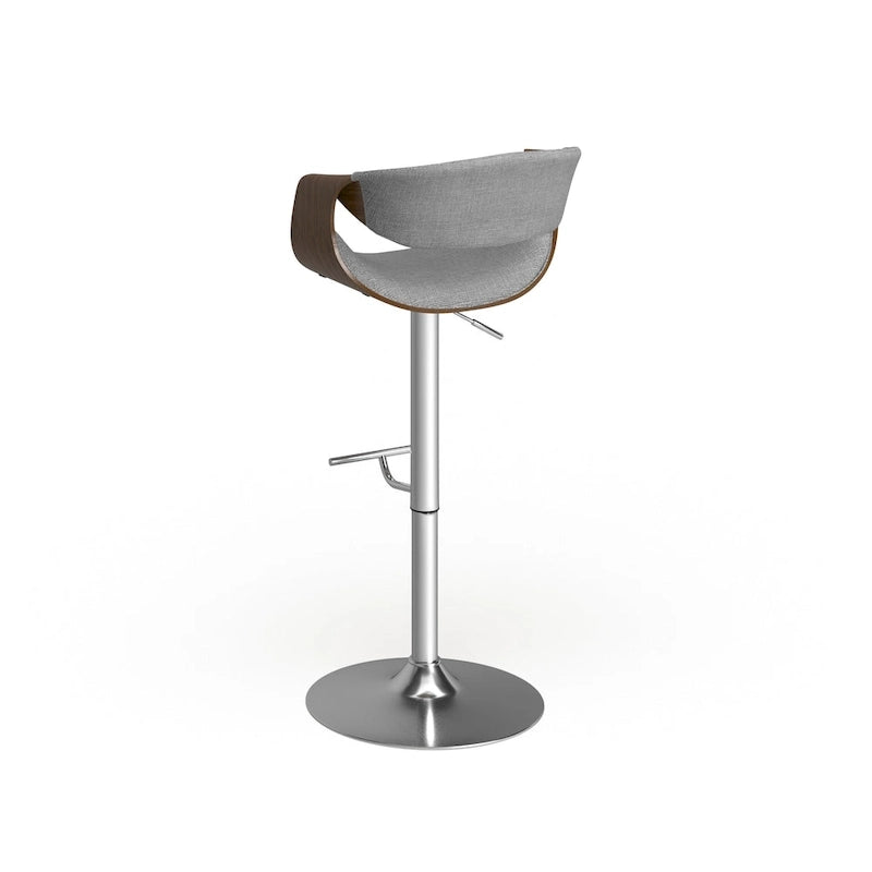 Tabouret de bar réglable Carson Carrington Sauda en noyer, style moderne du milieu du siècle