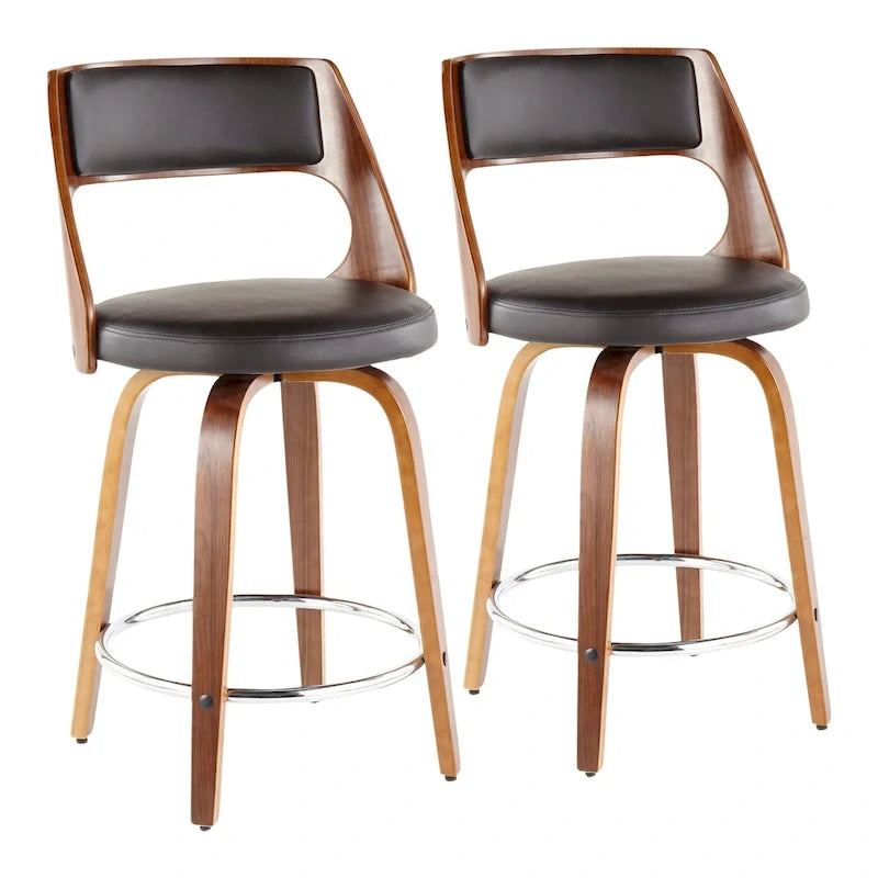 Tabouret de comptoir Carson Carrington Alingsas style moderne du milieu du siècle (lot de 2)