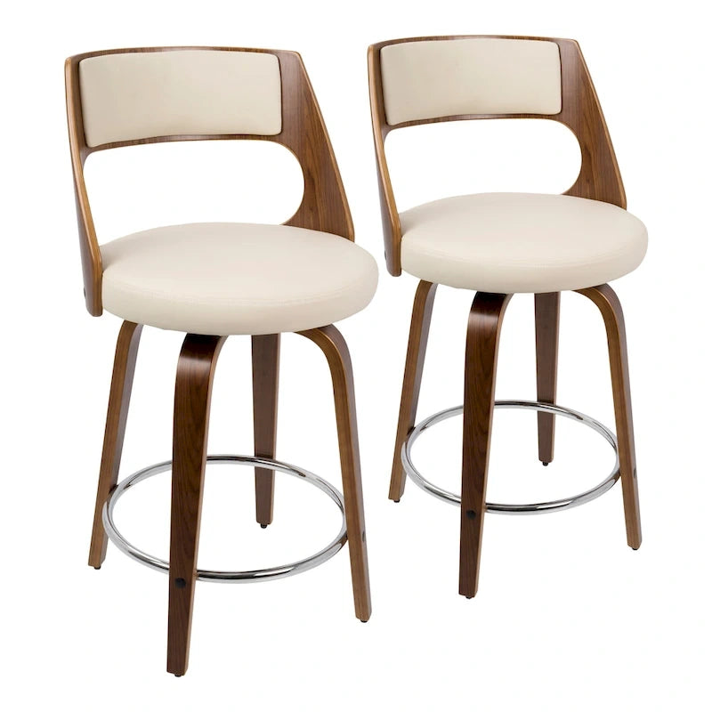 Tabouret de comptoir Carson Carrington Alingsas style moderne du milieu du siècle (lot de 2)