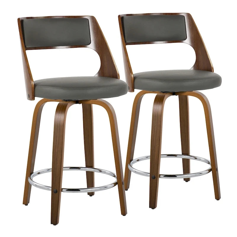 Tabouret de comptoir Carson Carrington Alingsas style moderne du milieu du siècle (lot de 2)