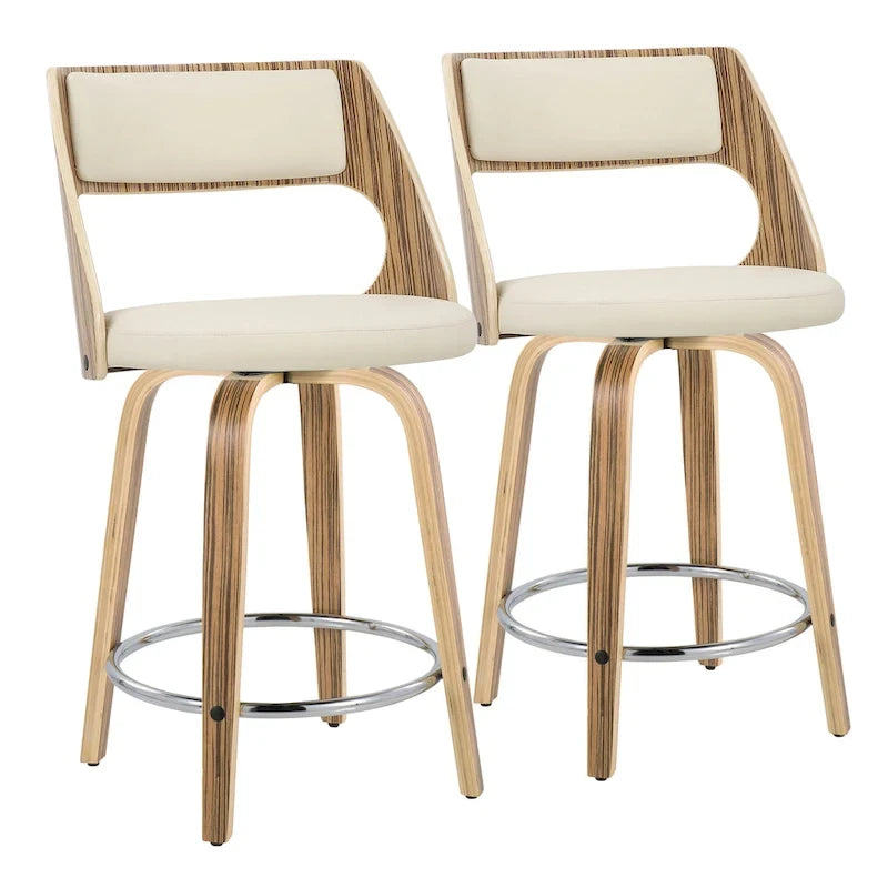 Tabouret de comptoir Carson Carrington Alingsas style moderne du milieu du siècle (lot de 2)
