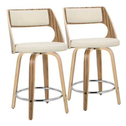 Tabouret de comptoir Carson Carrington Alingsas style moderne du milieu du siècle (lot de 2)
