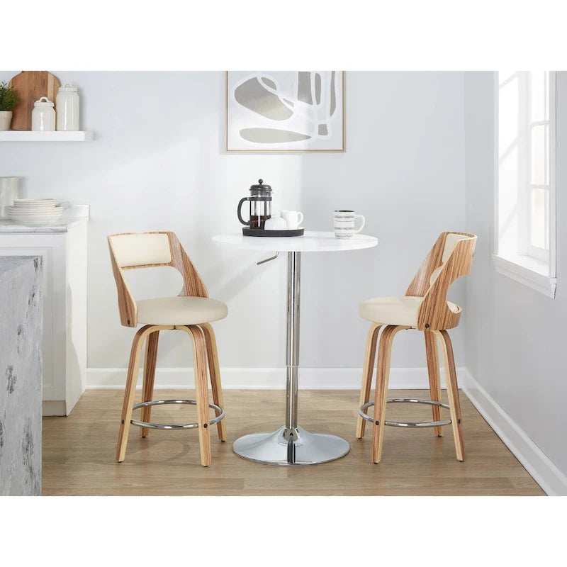 Tabouret de comptoir Carson Carrington Alingsas style moderne du milieu du siècle (lot de 2)