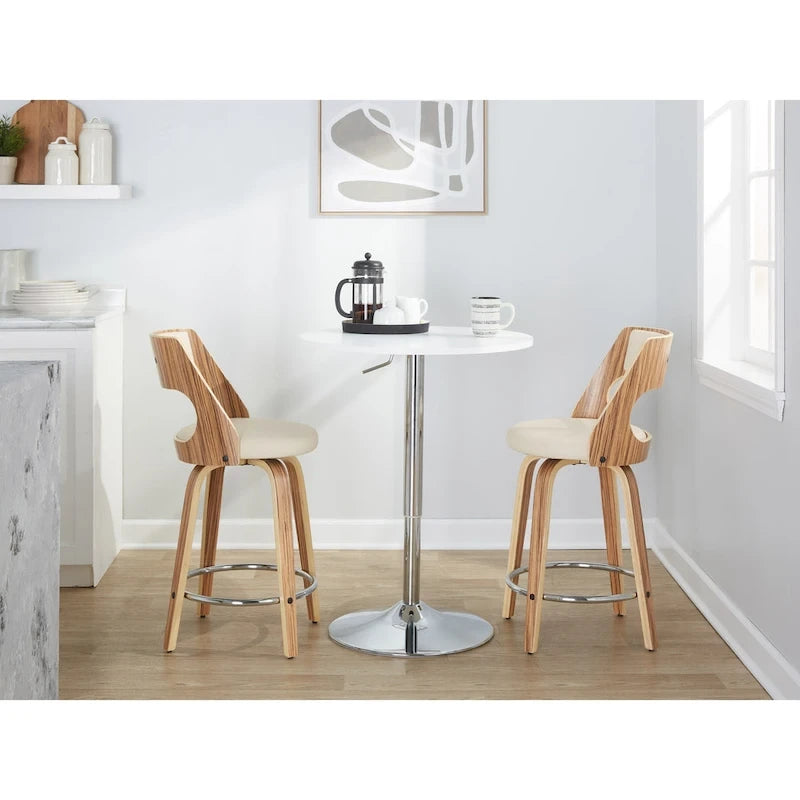 Tabouret de comptoir Carson Carrington Alingsas style moderne du milieu du siècle (lot de 2)