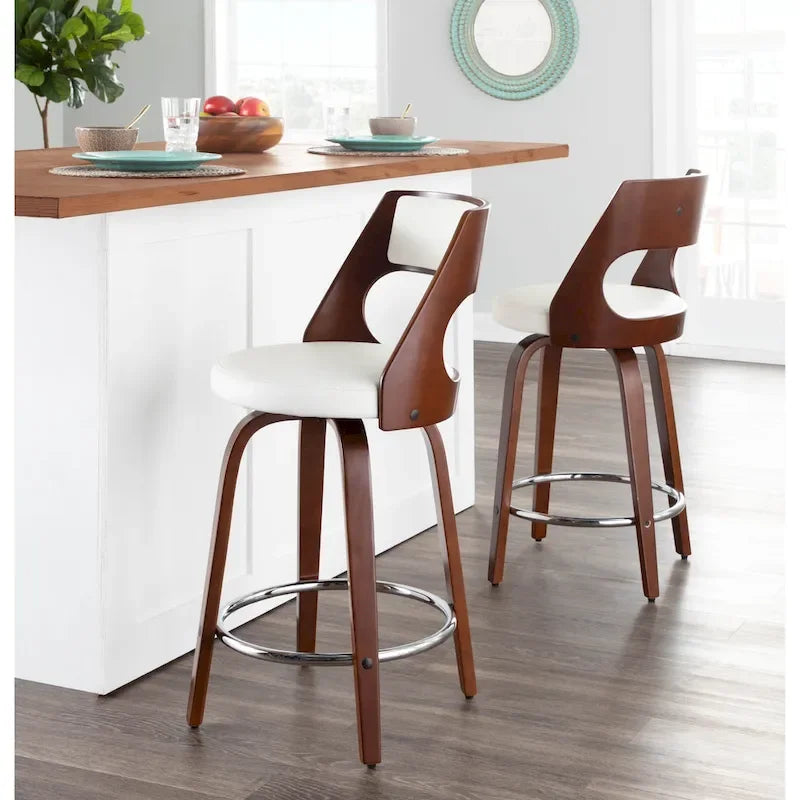 Tabouret de comptoir Carson Carrington Alingsas style moderne du milieu du siècle (lot de 2)