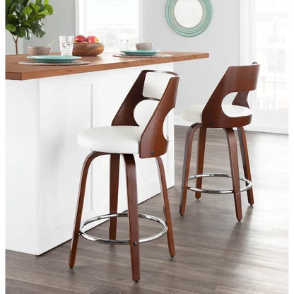 Tabouret de comptoir Carson Carrington Alingsas style moderne du milieu du siècle (lot de 2)