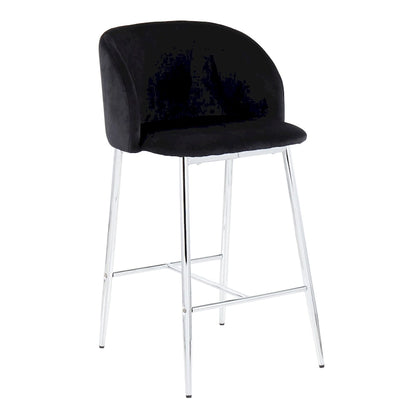 Tabouret de comptoir en velours Silver Orchid Harding (lot de 2)