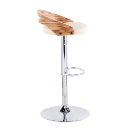 Carson Carrington Simon Adjustable Bar Stool with Oval Footrest (Set of 2)