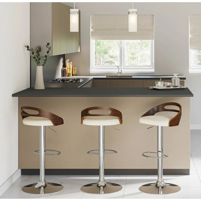 Tabouret de bar réglable Carson Carrington Simon avec repose-pieds ovale (lot de 2)