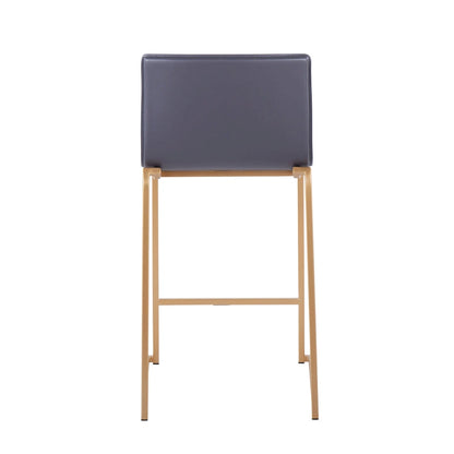 Tabouret de bar rembourré Mara couleur orchidée argentée (lot de 2) - Non disponible