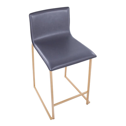 Tabouret de bar rembourré Mara couleur orchidée argentée (lot de 2) - Non disponible