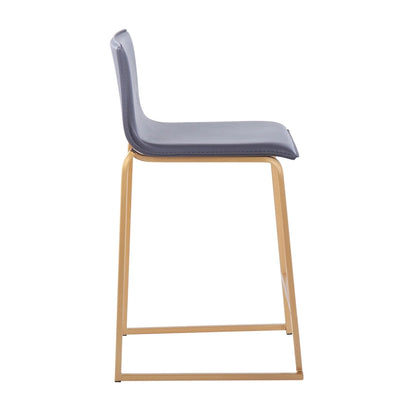 Tabouret de bar rembourré Mara couleur orchidée argentée (lot de 2) - Non disponible