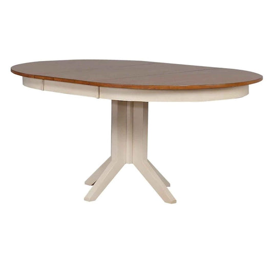 Ensemble de salle à manger 5 pièces contemporain caramel vieilli/biscotti à double dossier en X