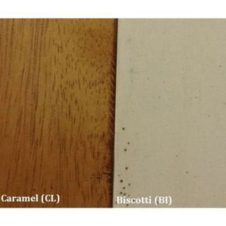 Ensemble de salle à manger 5 pièces contemporain caramel vieilli/biscotti à double dossier en X