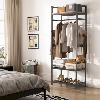 Organisateur de placard autoportant, portant à vêtements pour chambre à coucher