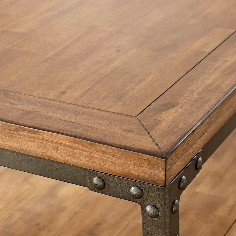 Table console industrielle en bois et métal Steve Silver Leyburn