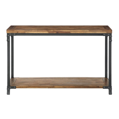 Table console industrielle en bois et métal Steve Silver Leyburn
