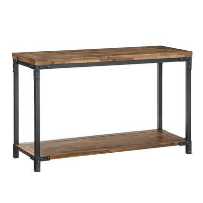 Table console industrielle en bois et métal Steve Silver Leyburn