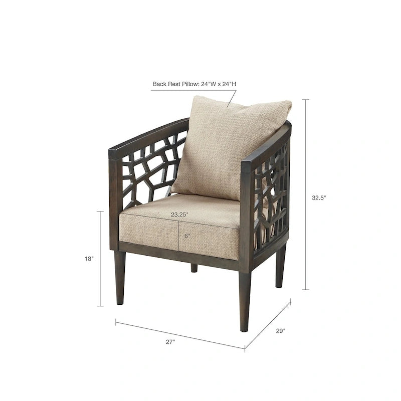 Fauteuil d'appoint craquelé INK+IVY