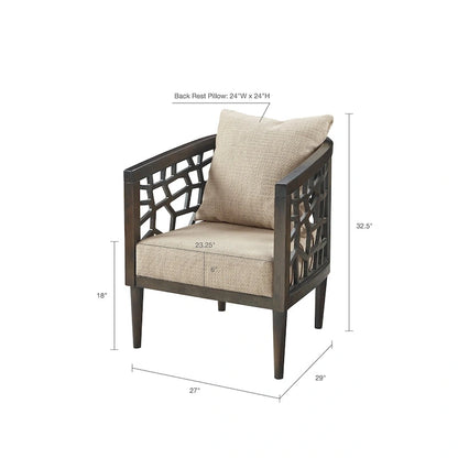 Fauteuil d'appoint craquelé INK+IVY