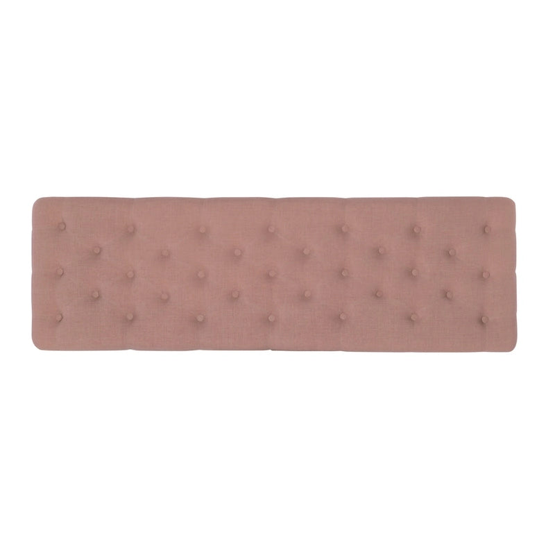 Banc capitonné rose Copper Grove Pereislav de 157 cm