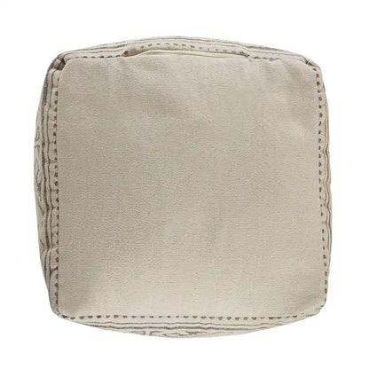 Pouf rustique géométrique fait main Sevita
