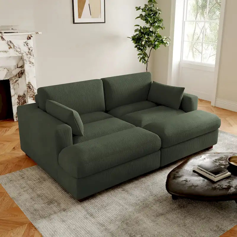 Ensemble de canapés d'angle modernes